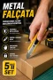 5’li Metal Falçata Seti – Sarı Ergonomik Saplı Profesyonel Maket Bıçağı