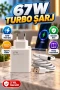 67W Çift Turbo Şarj Seti – Type-C Lightning Kablo | Quick Charge 5.0