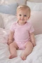 2-12 Yaş 3lü Pembe Bebek Çocuk Body %100 Pamuk Esnek Kalıp Kısa Kol Çıtçıtlı Zıbın