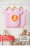 2-12 Yaş 3lü Pembe Bebek Çocuk Body %100 Pamuk Esnek Kalıp Kısa Kol Çıtçıtlı Zıbın