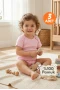 2-12 Yaş 3lü Pembe Bebek Çocuk Body %100 Pamuk Esnek Kalıp Kısa Kol Çıtçıtlı Zıbın
