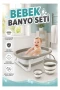 7273 KATLANABİLİR ÜÇLÜ BEBEK BANYO SETİ STONE GRİ