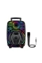 8 İnç RGB Işıklı Karaoke Hoparlör Bluetooth USB AUX FM Destekli Taşınabilir Speaker