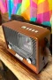 Retro Ahşap Görünümlü Bluetooth 5.0 Radyo – FM/AM/SW, USB, SD Kart, AUX ve Fener