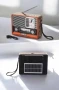 Retro Ahşap Görünümlü Bluetooth 5.0 Radyo – FM/AM/SW, USB, SD Kart, AUX ve Fener