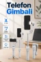 AI Takipli 3 Eksen Telefon Gimbali – Katlanabilir Tripod ve Dahili Dolgu Işıklı Stabilizer