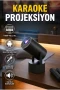 Akıllı Android Projeksiyon Cihazı 1080P Karaoke Mikrofonlu Bluetooth Hoparlör