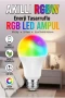 Akıllı LED Ampul RGBW 9W WiFi Uzaktan Kontrollü Enerji Tasarruflu