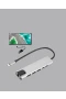 Alüminyum Gövdeli 8 Port Type-C Hub Adaptör HDMI 4K Ethernet USB 3.0 SD Kart Okuyucu