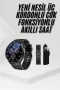 Amoled Ekranlı Akıllı Saat Metal Deri Silikon Kordonlu Uyku ve Sağlık Takipli