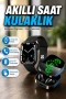 AMOLED Ekranlı Akıllı Saat ve Bluetooth Kablosuz Kulaklık Seti