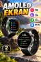AMOLED Ekranlı Bluetooth Akıllı Saat Nabız ve Uyku Takibi 500 mAh