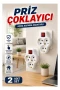 Anahtarlı 3’lü Duvar Tipi Priz Çoklayıcı – Kablosuz 2’li Set