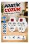 Anahtarlı 3’lü Priz Çoğaltıcı – Direkt Takılan Kablosuz 2’li Set