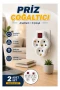 Anahtarlı 3’lü Priz Çoğaltıcı – Kablosuz 2 Adet Set