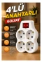 Anahtarlı 4’lü Kablosuz Priz Çoğaltıcı – Golyat