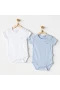 Andywawa Ac25554 Sleeve Jacquard 2li Basic Body Blue White