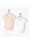 Andywawa Ac25555 Jacquard Basic 2li Zıbın Body Pink White