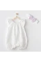 Andywawa Ac25573 Magical Butterfly Müslin Bebek Tulum Takım White
