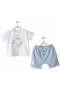Andywawa Ac25608 Ocean İs My Happy Place 2li Bebe Takım Blue