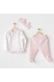 Andywawa Ac25647 Cuddly Bunny Bear 3lü Zıbın Set Pink