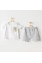 Andywawa Ac25812 Little King 2li Bebe Takım Grey