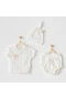 Andywawa Ac25899 3lü Basic Bebe Takım Ekru