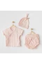 Andywawa Ac25899 3lü Basic Bebe Takım Salmon