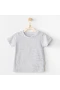 Andywawa Ac25971 Casual Bebek Tişört Grey Melange