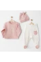 Andywawa Ac26086 Mon Petit Amour 3lü Zıbın Takım Pink
