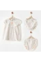 Andywawa Ac26541 Little Swan Love Elbise Takım Ekru