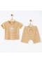 Andywawa Ac26672 Bamboo Striped 2li Takım Mustard
