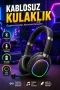Ayarlanabilir Mikrofonlu Bluetooth 5.0 Kulak Üstü Kablosuz Kulaklık – RGB Işıklı