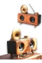 B6 Retro Gramofon Tasarımlı Bluetooth Hoparlör FM Radyo USB SD Kart AUX