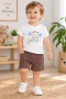 Basic Tişört ve Gabardin Şortlu Bebek Takımı – 6/24 Ay