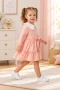Bebe Yaka Düğme Detaylı Çocuk Elbisesi – 1-5 Yaş