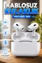 Beyaz Bluetooth 5.0 Kablosuz Kulaklık Android iOS Uyumlu Uzun Pil Ömürlü
