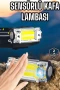 Sensörlü Şarjlı Kafa Lambası Beyaz LED El Feneri Lityum Bataryalı