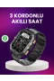 AMOLED Ekranlı Akıllı Saat – 3 Kordon, Kablosuz Şarj ve 10 Güne Kadar Pil Ömrü