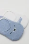 Bistyle 2li Babet Cute Face Penye Çorap Bs30103 Mavi-beyaz