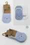 Bistyle 2li Babet Cute Face Penye Çorap Bs30103 Mavi-beyaz