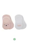 Bistyle 2li Babet Cute Face Penye Çorap Bs30103 Pembe-beyaz