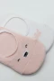Bistyle 2li Babet Cute Face Penye Çorap Bs30103 Pembe-beyaz
