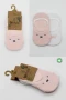 Bistyle 2li Babet Cute Face Penye Çorap Bs30103 Pembe-beyaz