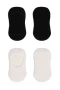Bistyle 2li Penye Babet Silikonlu Basic Çorap 30104 Siyah Ekru
