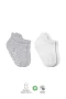 Bistyle 2li Sneakers Kaymaz Basic Penye Çorap Bs20103 Gri Beyaz