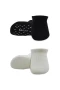 Bistyle 2li Sneakers Kaymaz Basic Penye Çorap Bs20103 Siyah Ekru