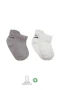 Bistyle 2li Sneakers Smile Penye Çorap Bs20106 Gri Ekru