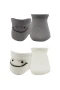 Bistyle 2li Sneakers Smile Penye Çorap Bs20106 Gri Ekru