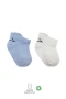 Bistyle 2li Sneakers Smile Penye Çorap Bs20106 Mavi Ekru